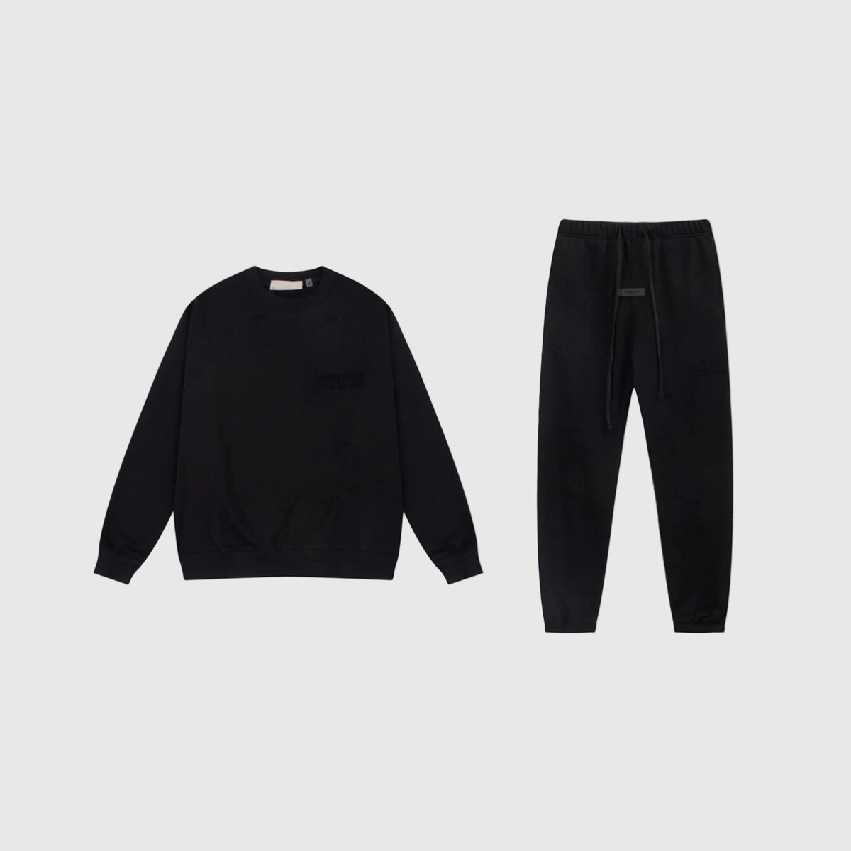 Essentials Black Luxe Fleece Tracksuit – Casual Everyday Set