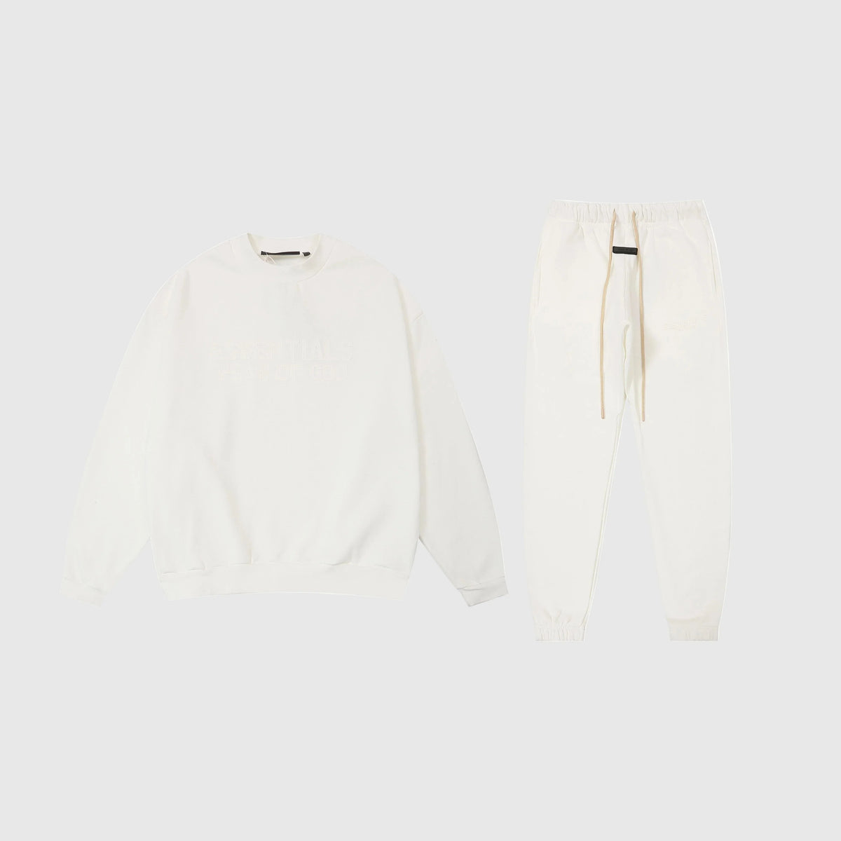 Essentials Eggshell Relaxed Tracksuit – Fear of God Fleece Set