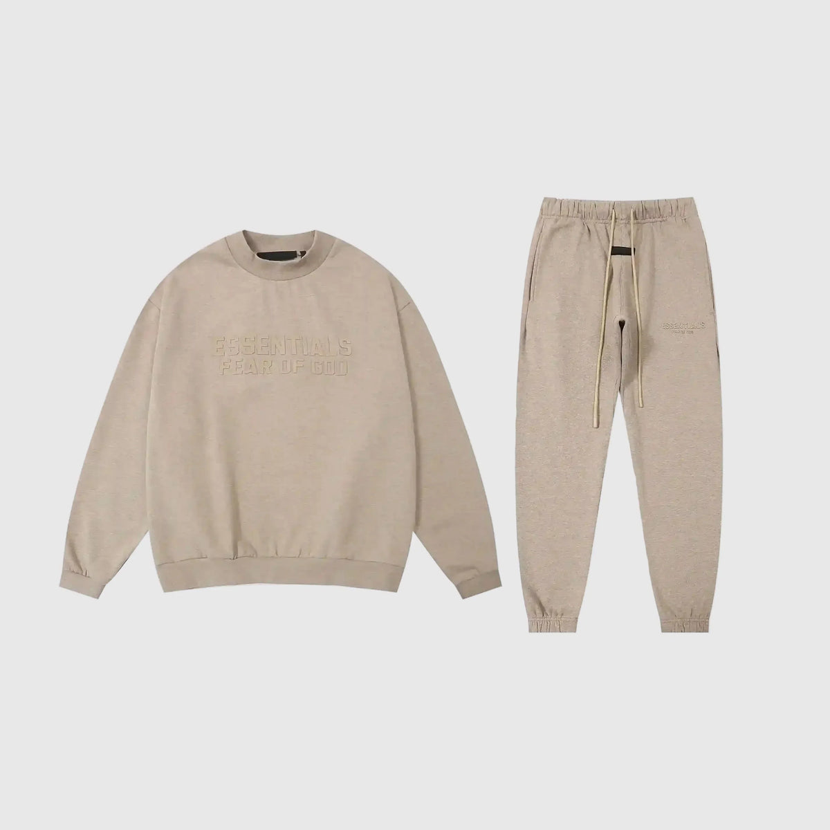 Essentials Heathered Grey Fleece Tracksuit – Fear of God Matching Set