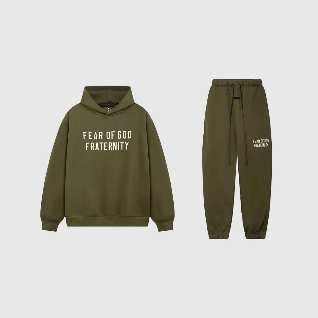 Essentials Tracksuit Hemlock – Fear of God Classic Fleece Matching Set