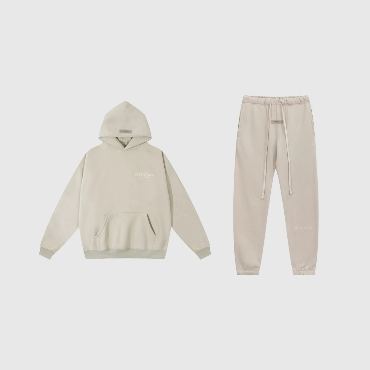 Essentials Light Heather Oatmeal Fleece Tracksuit Set – Everyday Cozy Comfort